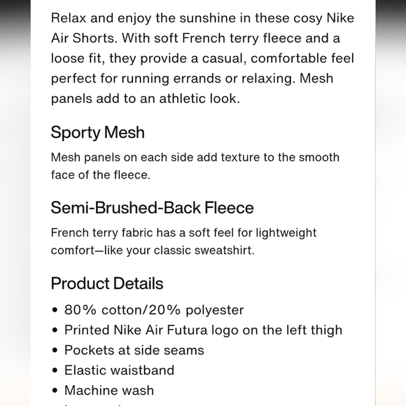 Womens Nike Fleece Shorts Size Extra Large Black - Picture 4 of 15